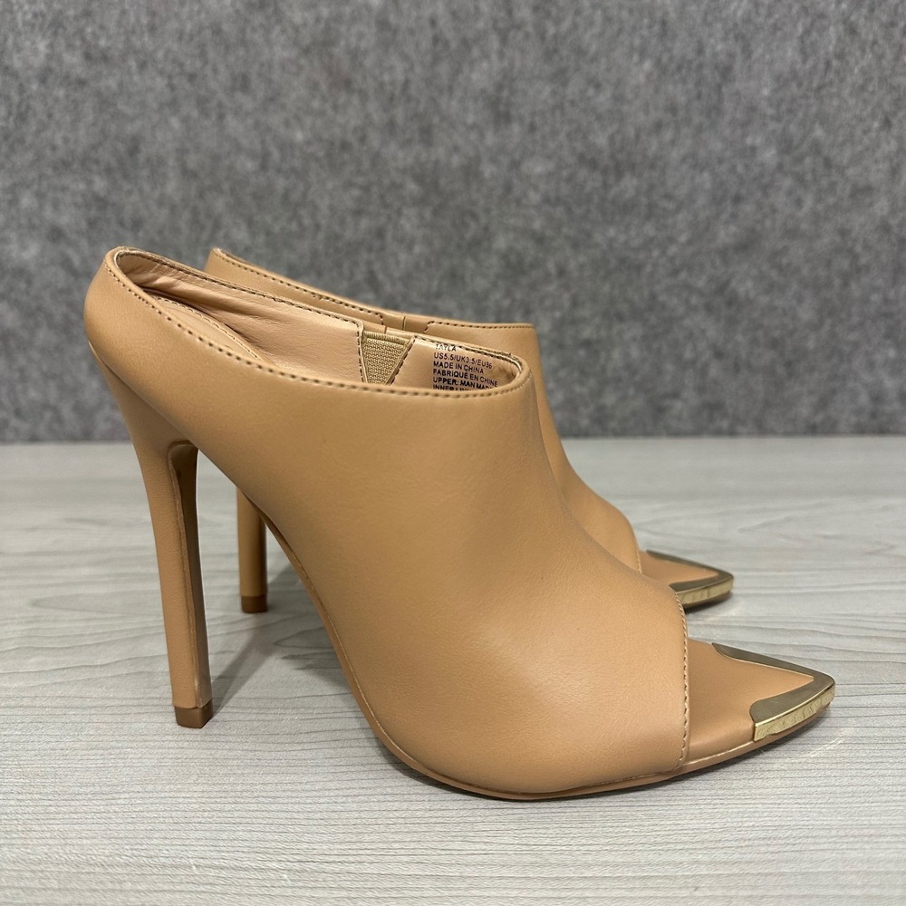 Shoedazzle Tayla Tan Pointed Toe Stiletto Heels‎ Women US 5.5